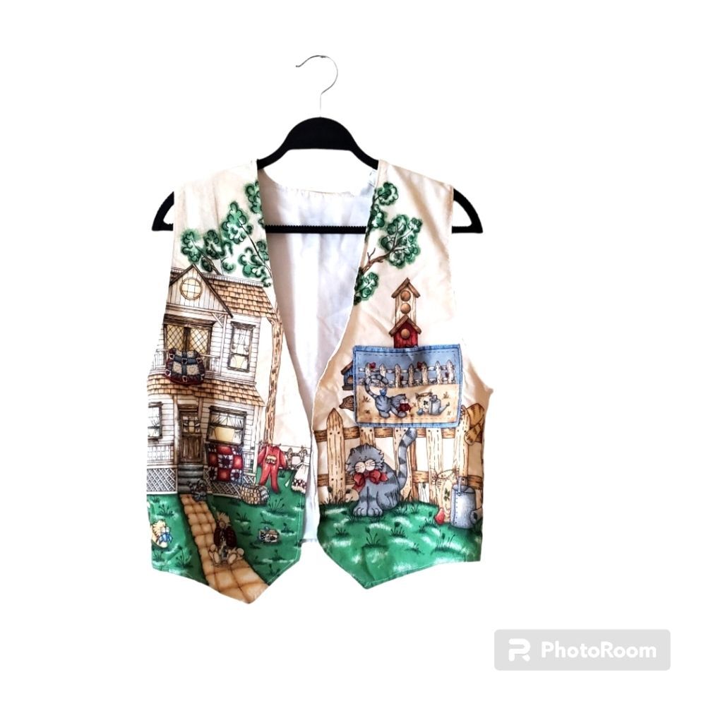 Handmade Cat Grandmacore Vest